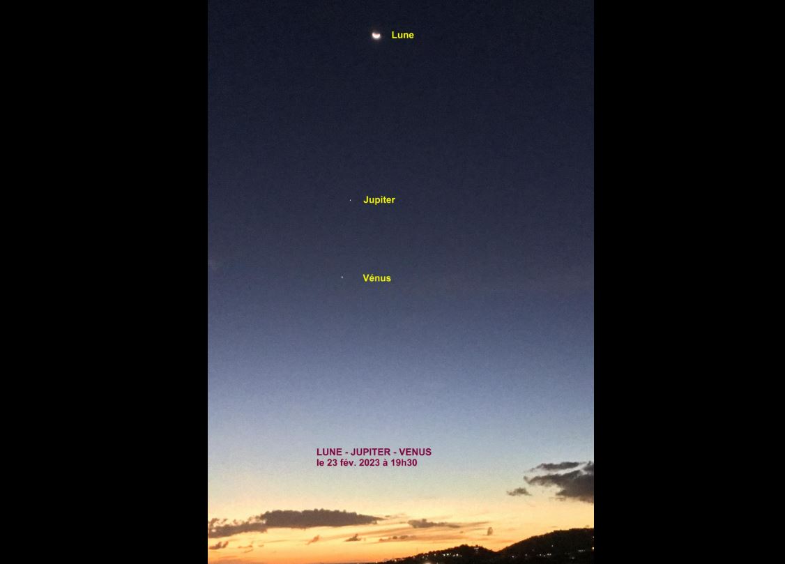 Venus et Jupiter dansent dans le ciel de la Martinique